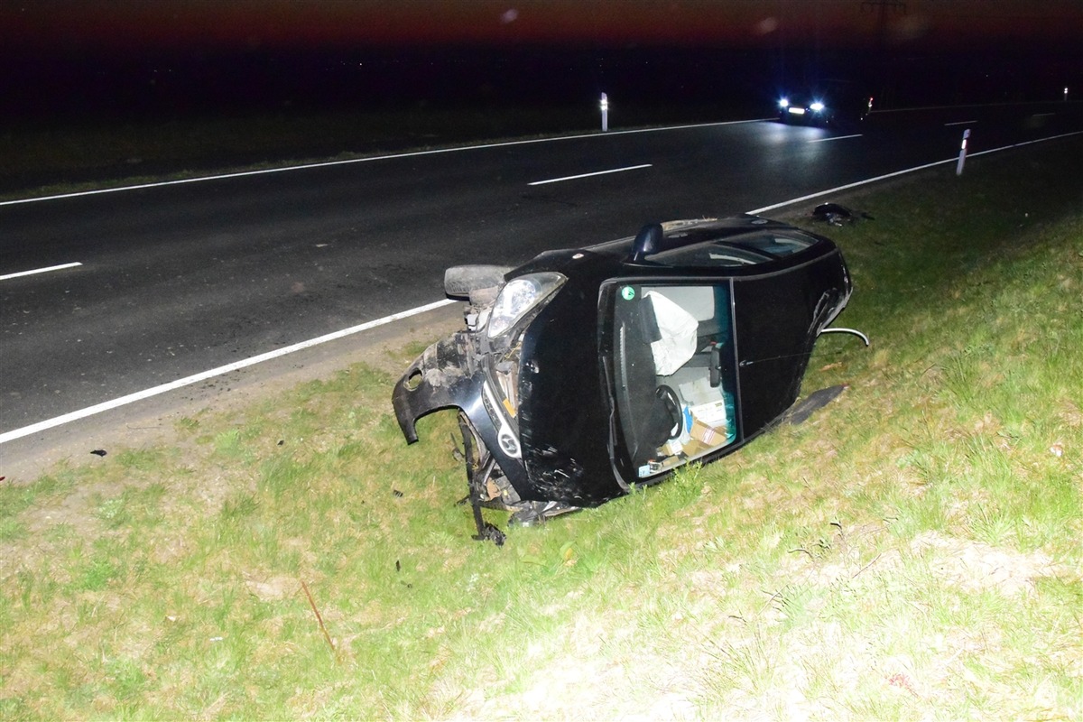 POL-HF: Alleinunfall auf der Wittler Straße - Unfallfahrer leicht verletzt