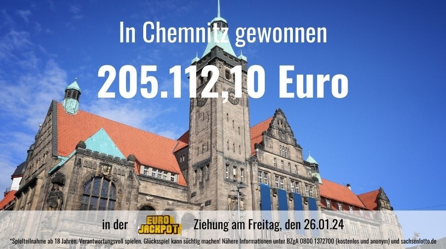 Glückstag Freitag: Eurojackpotgewinn von 205.112 Euro in Sachsen | Jackpot wächst auf 33 Millionen Euro