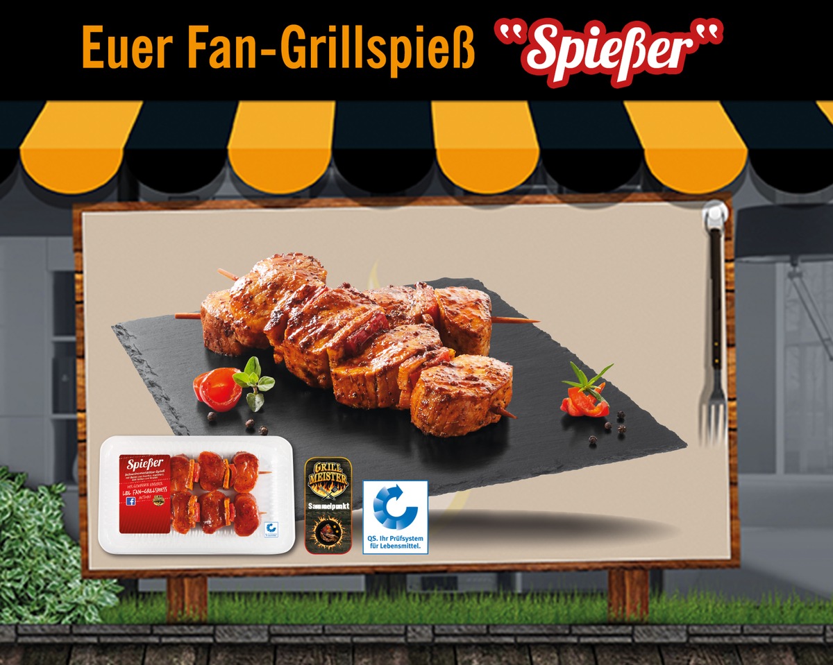 Lidl-Facebook-Fans kreieren &quot;Besten Grillspieß&quot; der Saison / Die Grill-Kreation &quot;Spießer&quot;, die im Rahmen einer Lidl-Fan-Aktion erfunden wurde, ist ab 13. Juli 2015 in allen Lidl-Filialen erhältlich (FOTO)