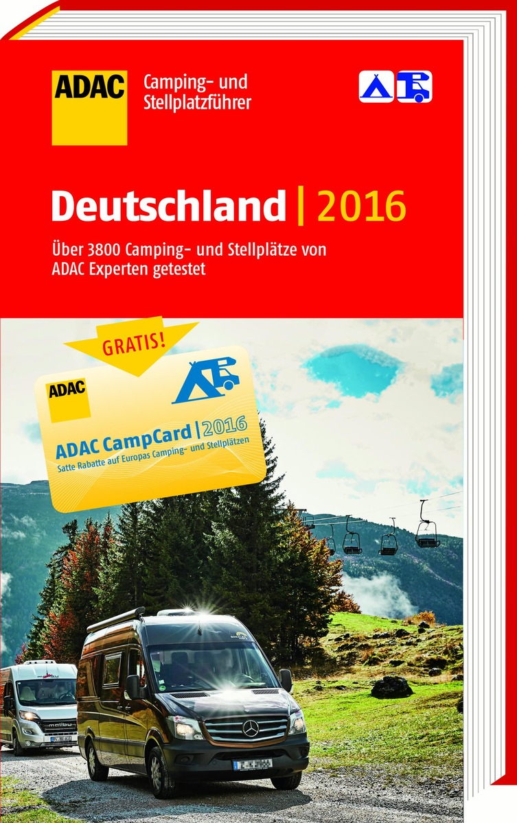 Gut vorbereitet in den Urlaub starten mit den beiden &quot;ADAC Camping- und Stellplatzführern 2016&quot; / Reisende finden mehr als 1.900 Plätze im neuen Band Italien, Kroatien, Österreich und Slowenien