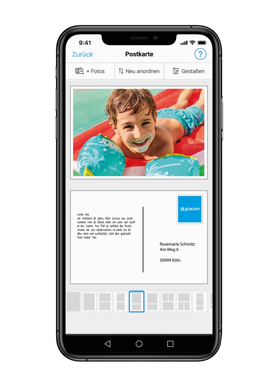 Produktneuheit: Die Pixum Postkarte schickt Fotos auf Reisen