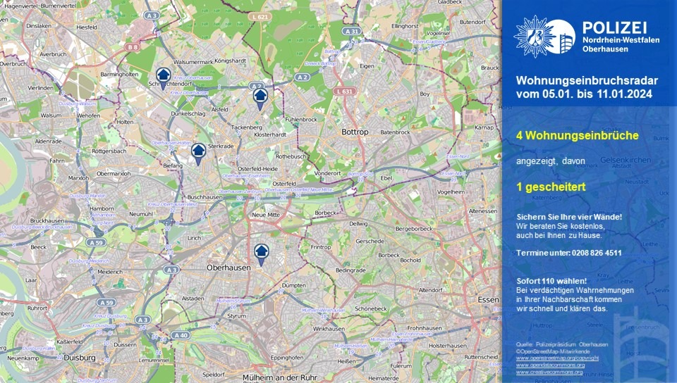 POL-OB: Wohnungseinbruchsradar für Oberhausen