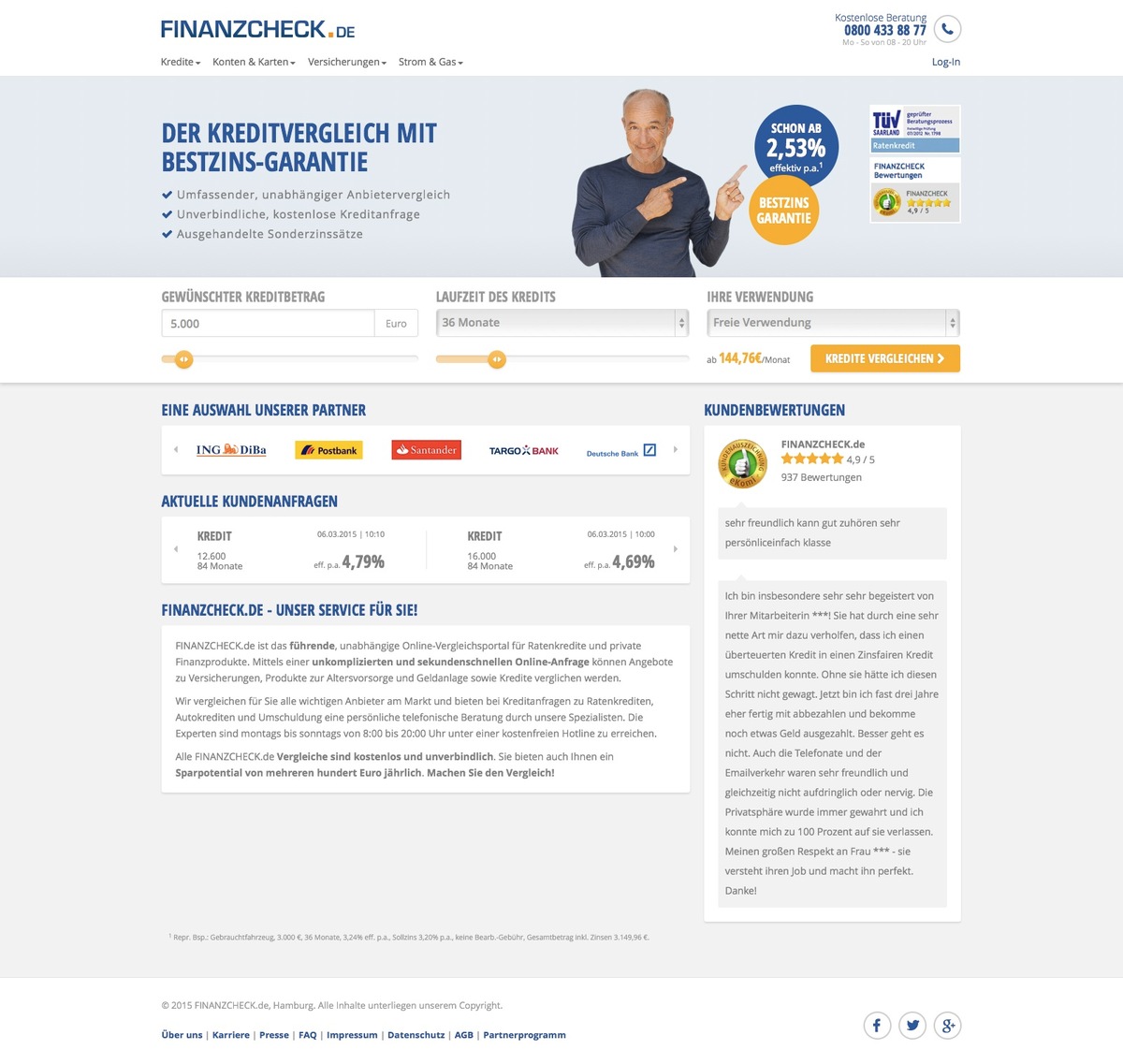 Facelift: FINANZCHECK.de im neuen Design