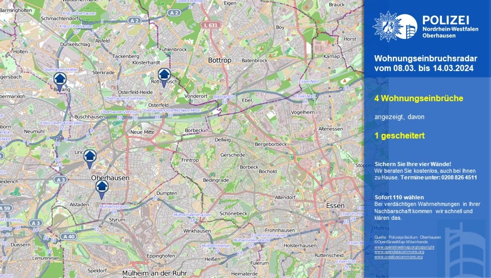 POL-OB: Wohnungseinbruchsradar für Oberhausen