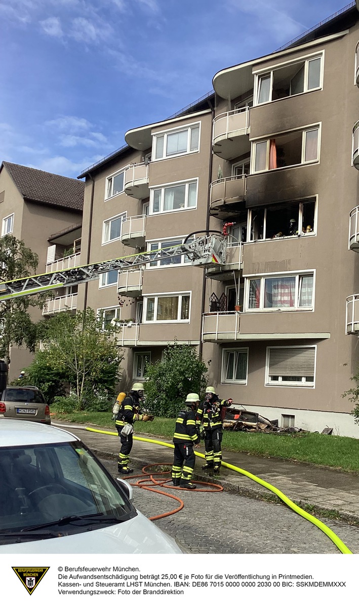 FW-M: Erheblicher Schaden bei Zimmerbrand (Sendling)