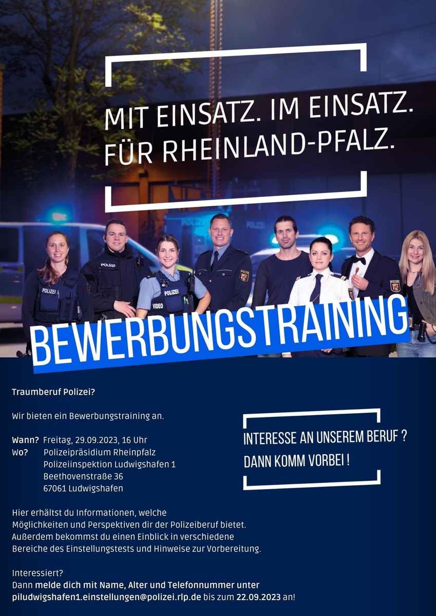 POL-PPRP: Bewerbungstraining am 29.09.2023