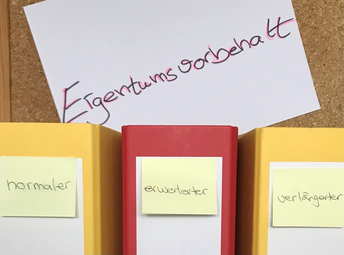 Eigentumsvorbehalt - Vereinbarung, die bares Geld wert sein kann