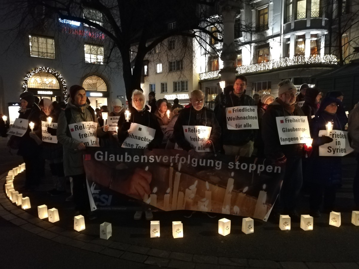 1000 Personen an 26 Orten / Überwältigende Solidarität mit Glaubensverfolgten an CSI-Mahnwachen