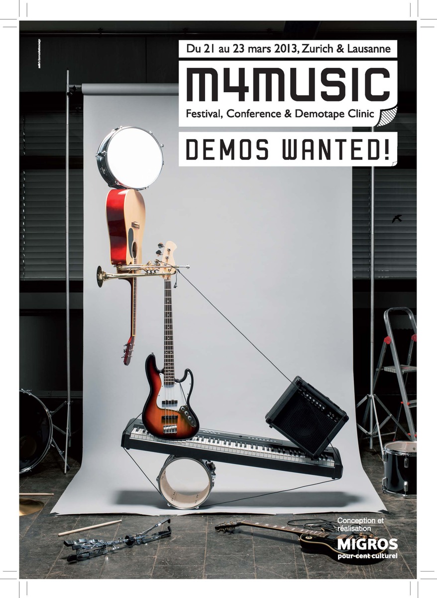 Pour-cent culturel Migros: mise au concours de la Demotape Clinic 2013 / m4music recherche les meilleures démos de Suisse