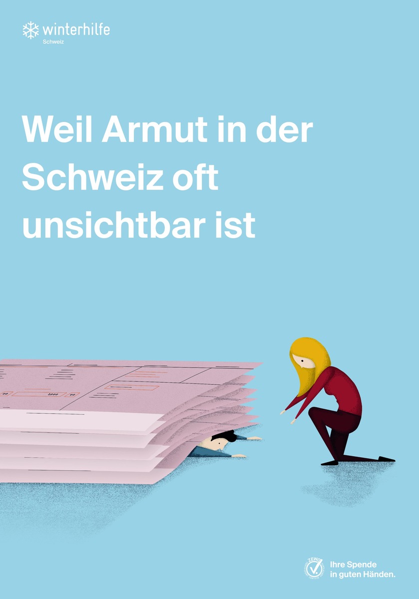 Spendensammlung 2021: Die Winterhilfe unterstützt Menschen in der allen Regionen der Schweiz, die an der Armutsgrenze leben / Um ihre Arbeit zu finanzieren, ist das Hilfswerk auf Spenden angewiesen