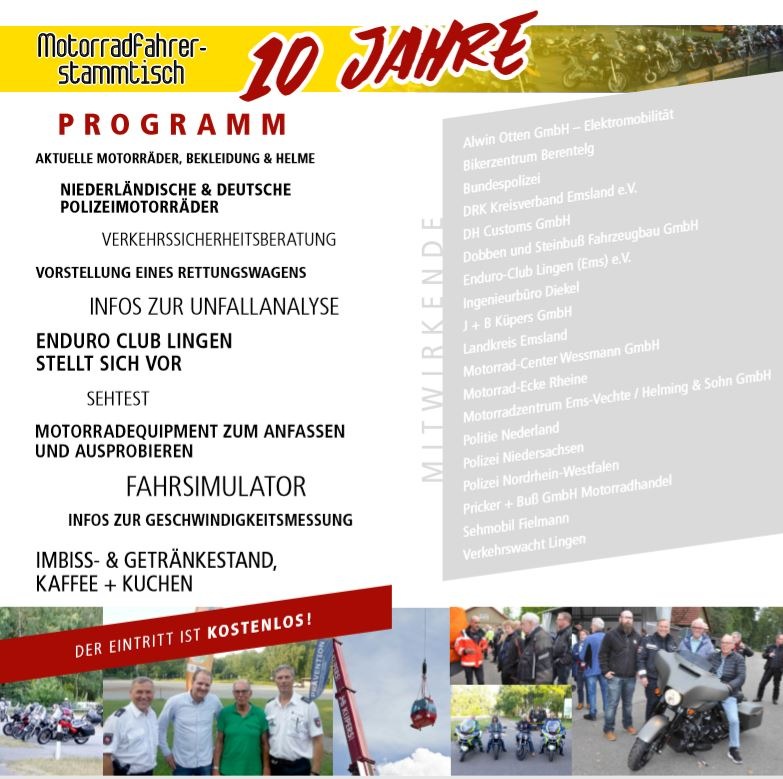 POL-EL: Lingen - 10 Jahre Motorradfahrerstammtisch