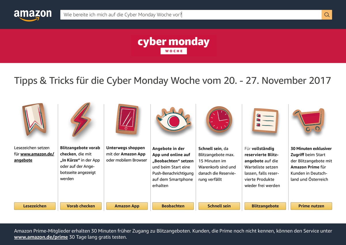 Media Alert: Heute startet die Cyber Monday Woche bei Amazon.de mit mehr Angeboten als je zuvor