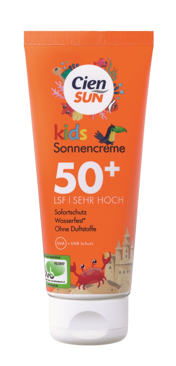 Bester Schutz für Kinder: &quot;Cien&quot;-Sonnencreme von Lidl bei Stiftung Warentest mit &quot;sehr gut&quot; bewertet