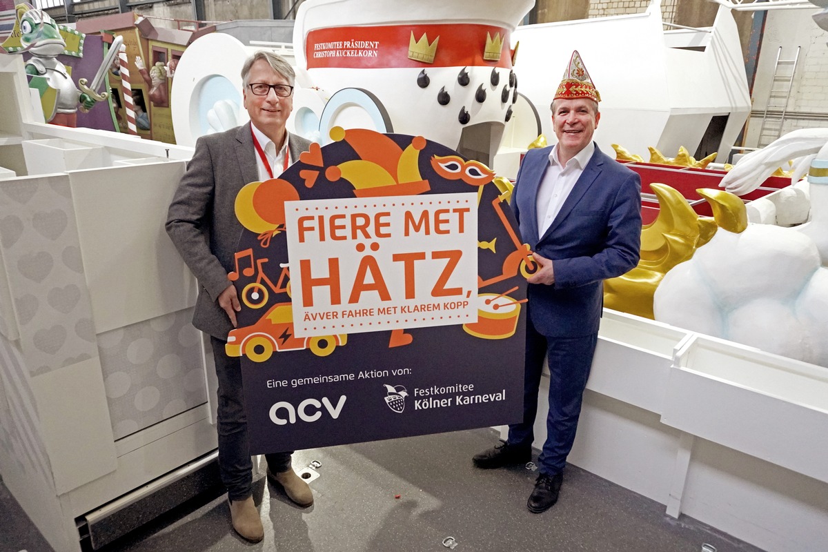 Fiere met Hätz, ävver fahre met klarem Kopp: ACV kooperiert mit dem Festkomitee Kölner Karneval