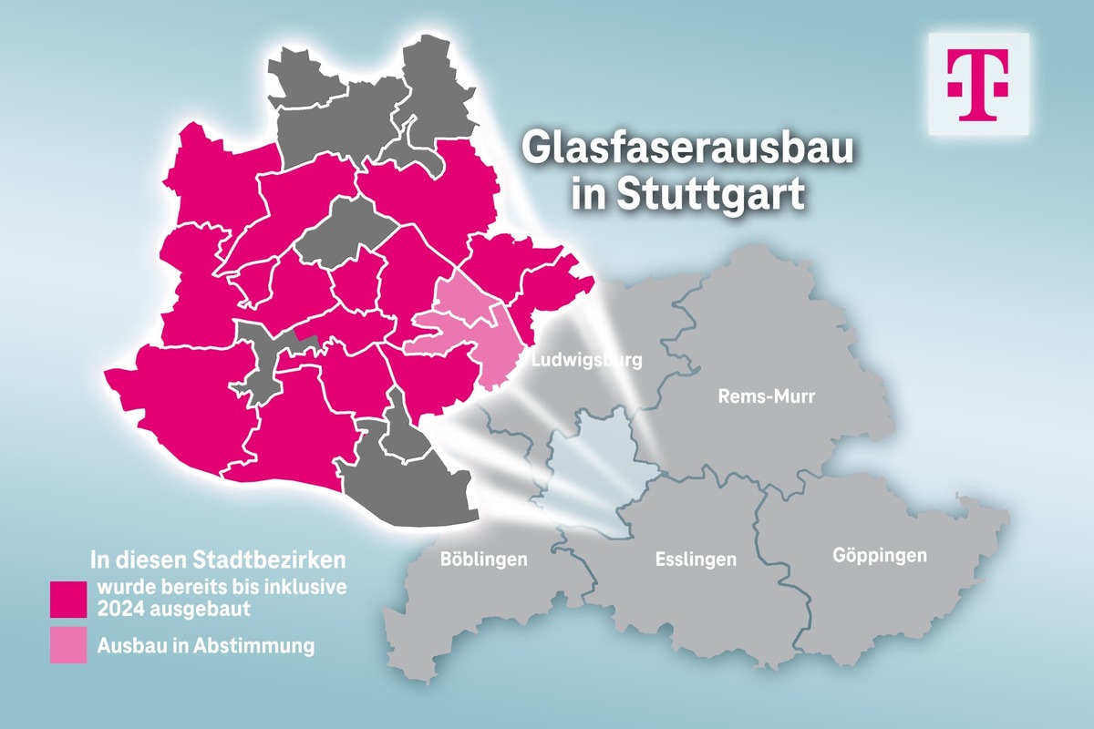 Glasfaserausbau für die Landeshauptstadt Stuttgart: Die Telekom hat geliefert