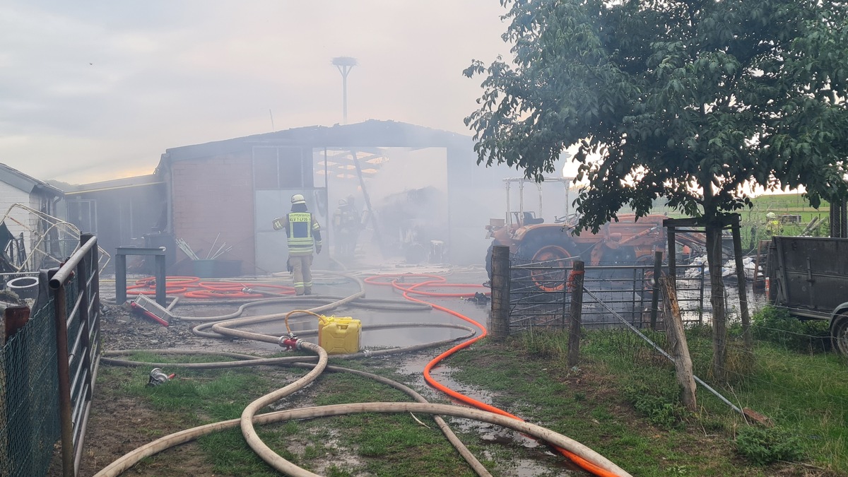 FW-KLE: Brand an landwirtschaftlichem Betrieb