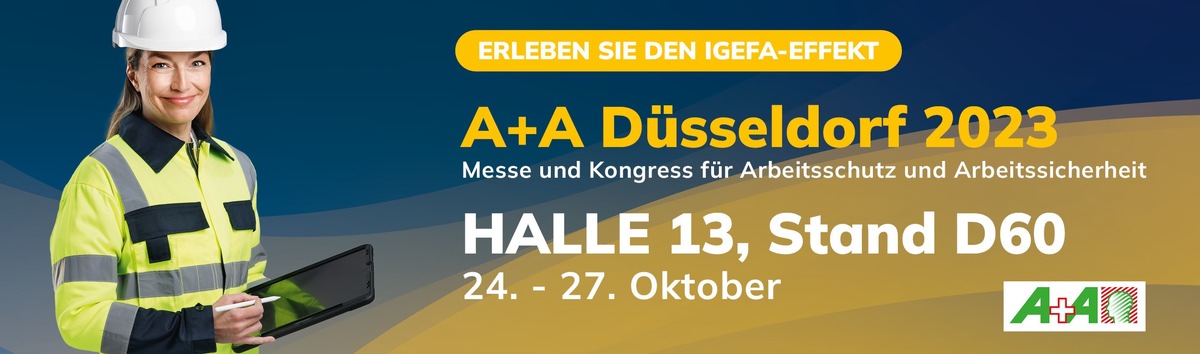 Im Einsatz für eine sichere Arbeitswelt: die igefa auf der A+A 2023 in Düsseldorf