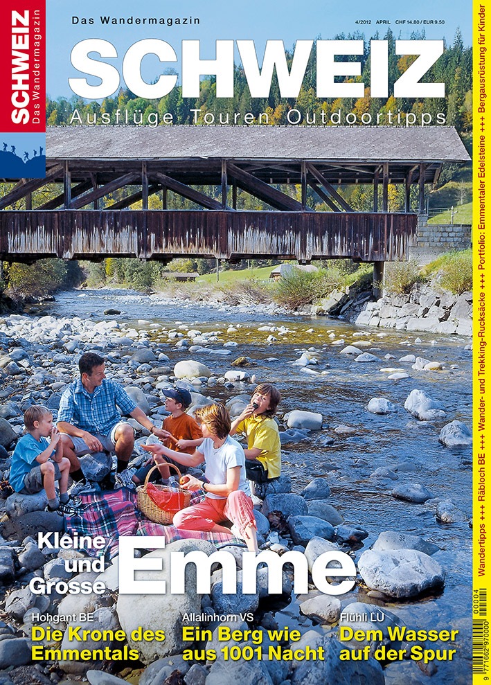 Wandermagazin SCHWEIZ im April_2012: Erfrischende Frühlingstouren an der Emme