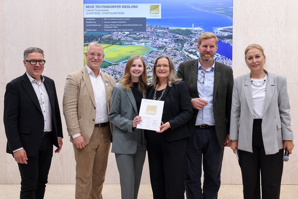 Lübeck: Zwei Projekte von BPD von der DGNB ausgezeichnet – Verleihung von Vorzertifikaten in Gold auf der Immobilienmesse Expo Real