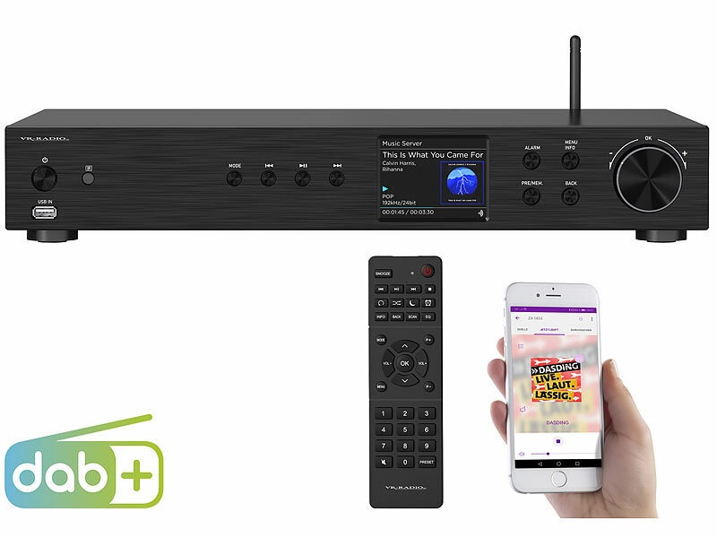 VR-Radio Digitaler WLAN-HiFi-Tuner IRS-705.HiFi, Internetradio, DAB+, Farbdisplay, Bluetooth: Allroundtalent für Musik, Radio und Streaming