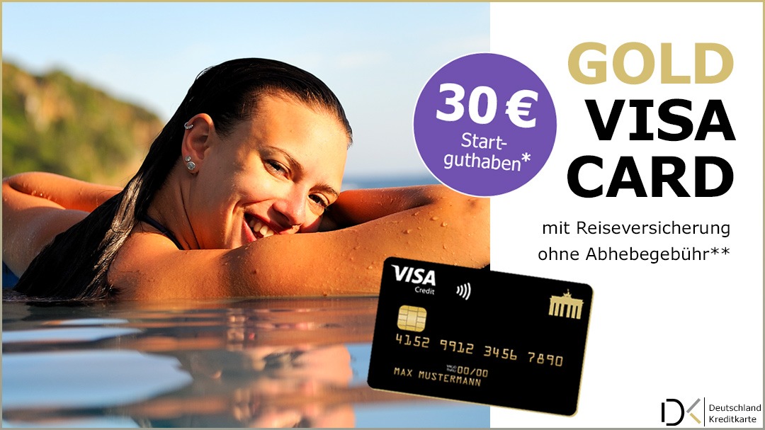 Visa Deutschland-Kreditkarte Classic und Gold / 30 Euro Startguthaben im Februar 2020