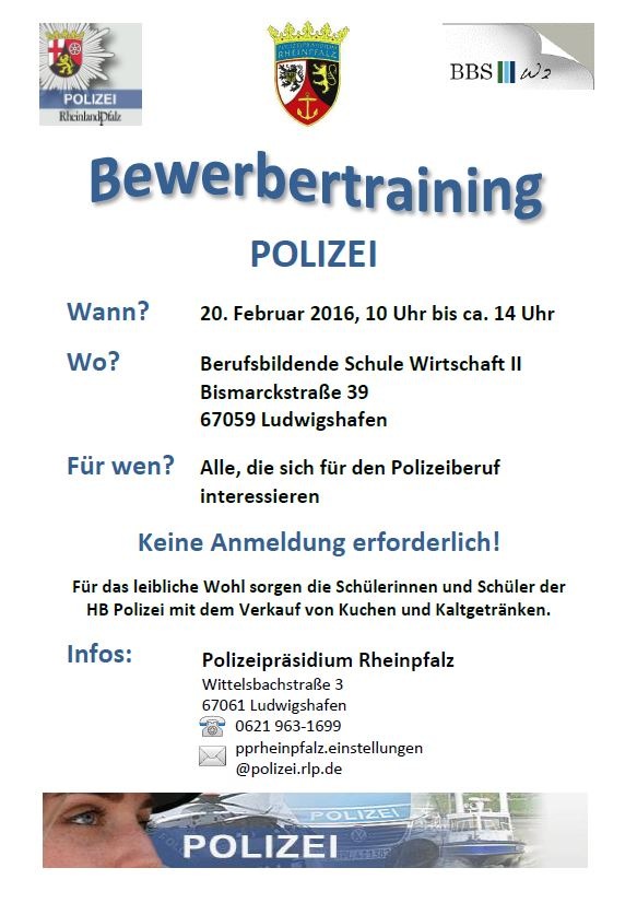 POL-PPRP: Nachwuchswerbung - Bewerbertraining für den Polizeiberuf