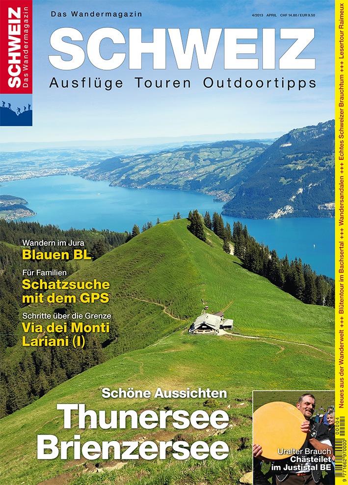 Wandermagazin SCHWEIZ im April_2013: Thunersee - Brienzersee (BILD)