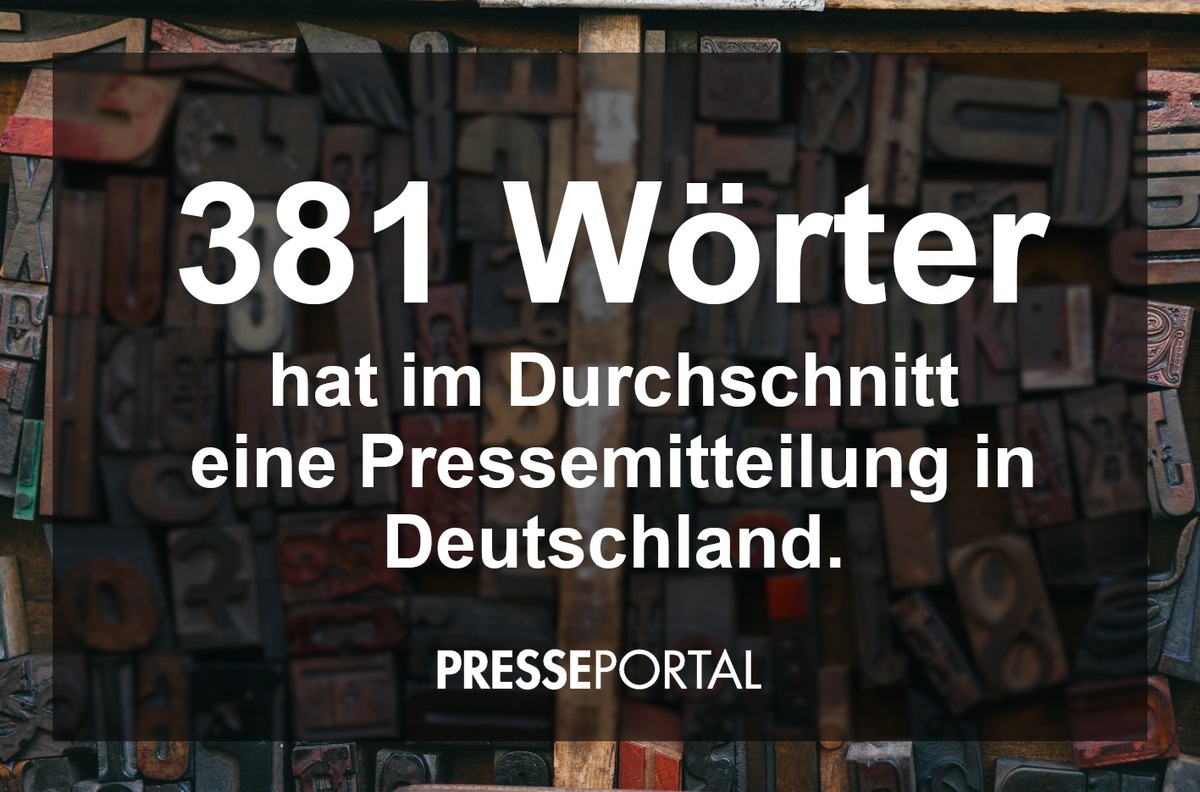 381 Wörter - so lang ist eine Pressemitteilung im Durchschnitt