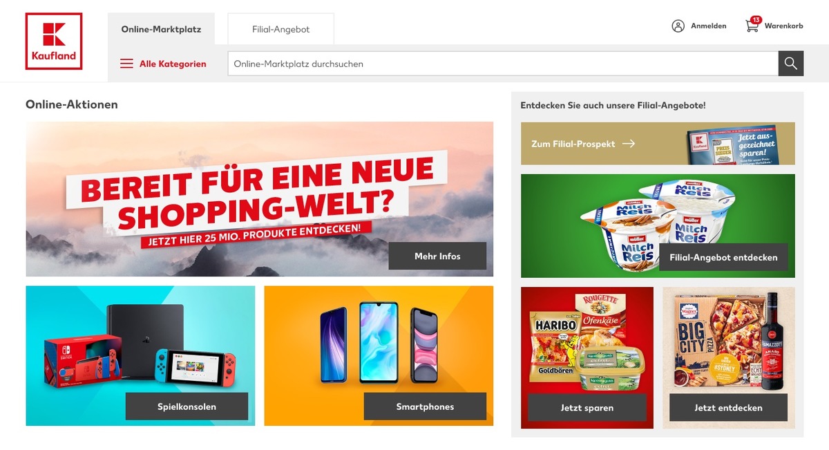 Start des Online-Marktplatzes auf kaufland.de