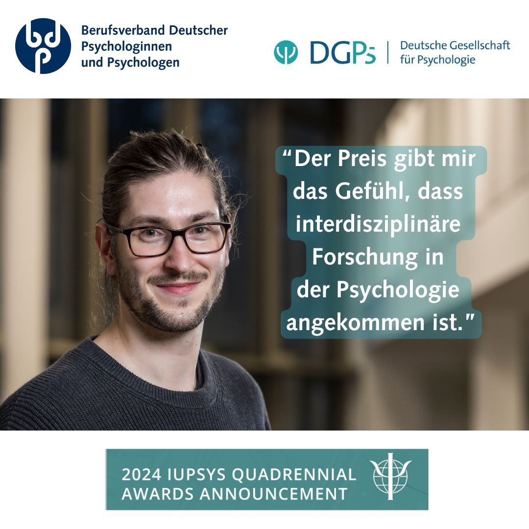 BDP Pressemitteilung: International bedeutendste Auszeichnung im Bereich Psychologie geht an Prof. Dr. Markus Langer im Bereich Nachwuchswissenschaftler*in