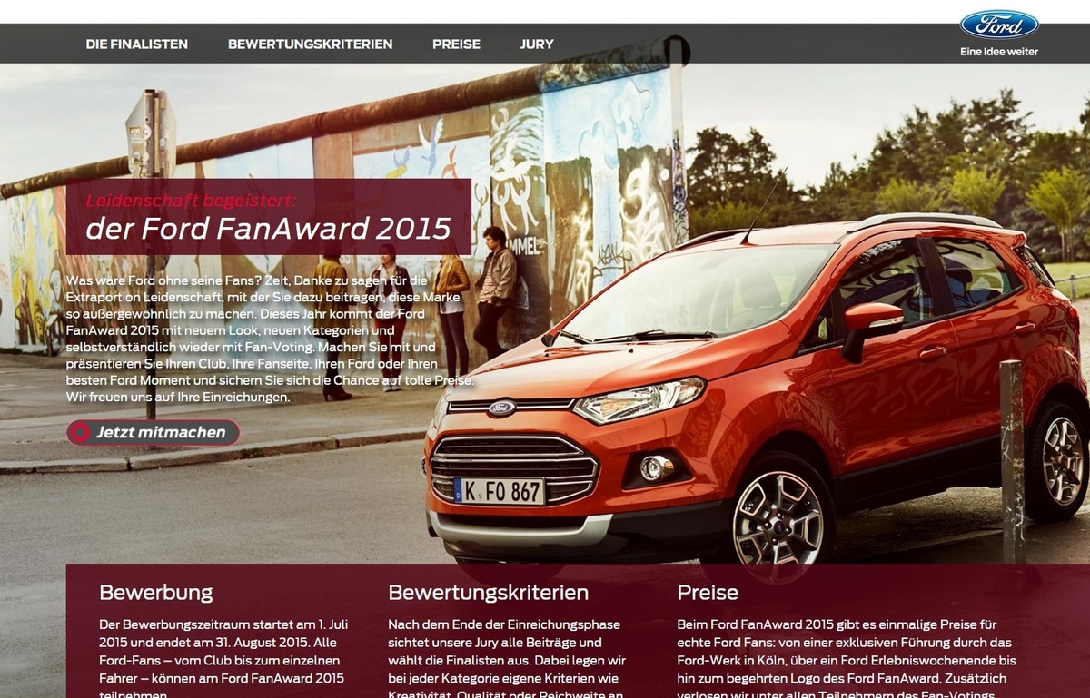 Finalisten des Ford FanAward 2015 stehen fest (FOTO)