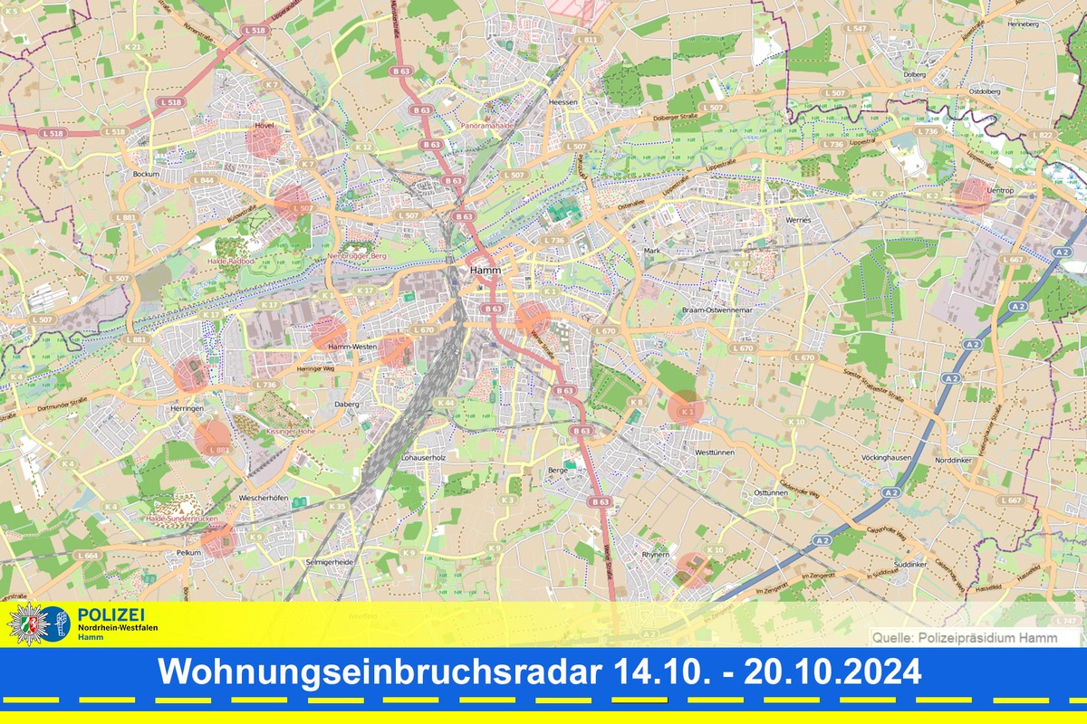 POL-HAM: Wohnungseinbruchsradar Hamm für die Woche vom 14. Oktober bis 20. Oktober