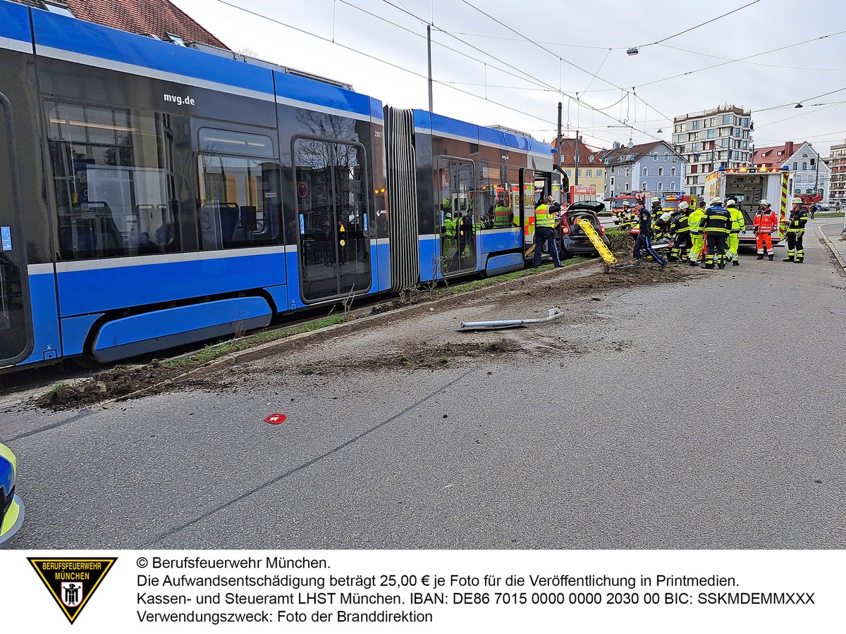 FW-M: Schienenunfall mit Auto (Pasing)