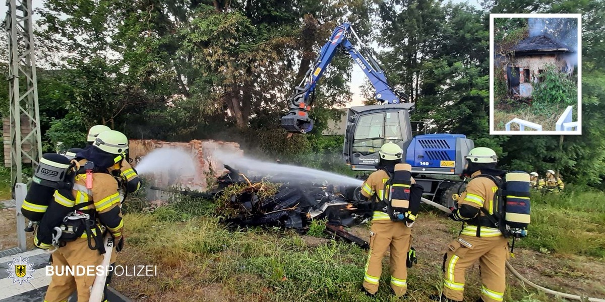 Bundespolizeidirektion München: Brand auf Bahngebiet / Bundespolizei führt Schadensermittlungen