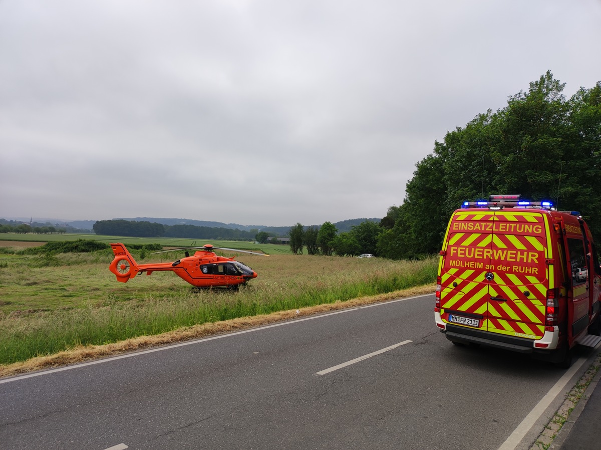 FW-MH: Verkehrsunfall in Mülheim an der Ruhr - Mintard