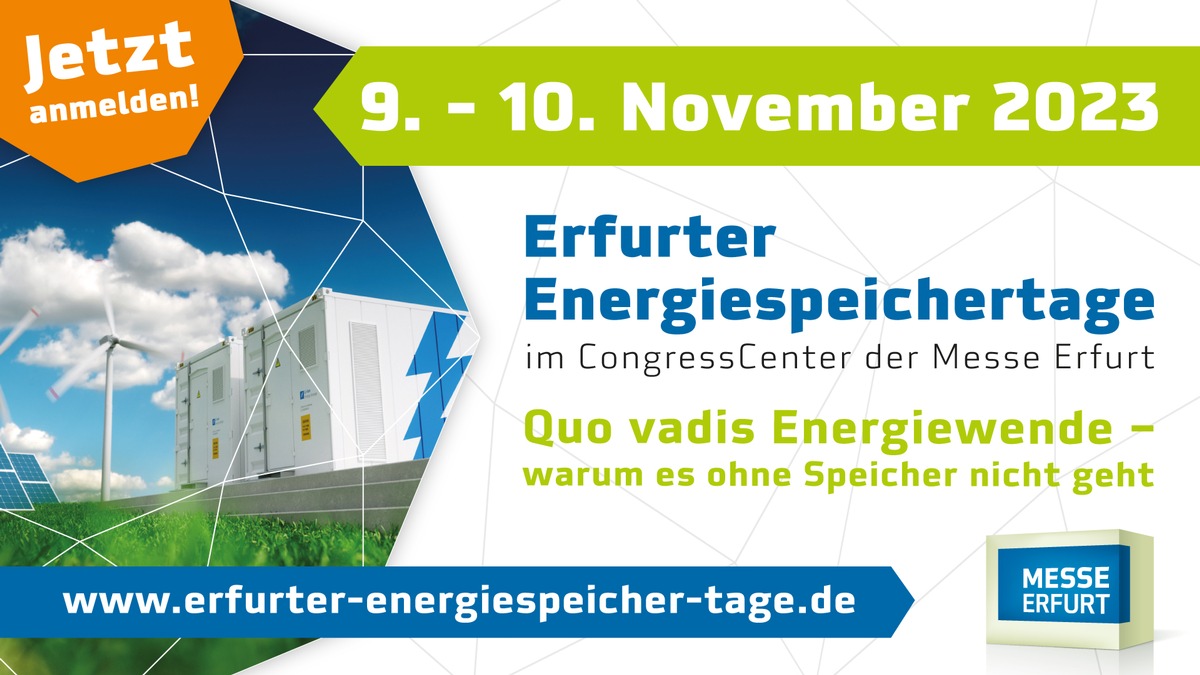 Erfurter Energiespeichertage mit Schwerpunktthema Recycling und Weiterverwendung von Stromspeichern