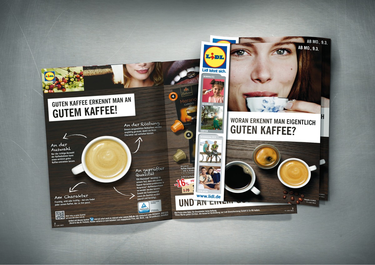 Lidl stellt Kaffee in den Fokus der Qualitätsoffensive / Am 7. März startet der nächste Themen-Spot im TV (FOTO)