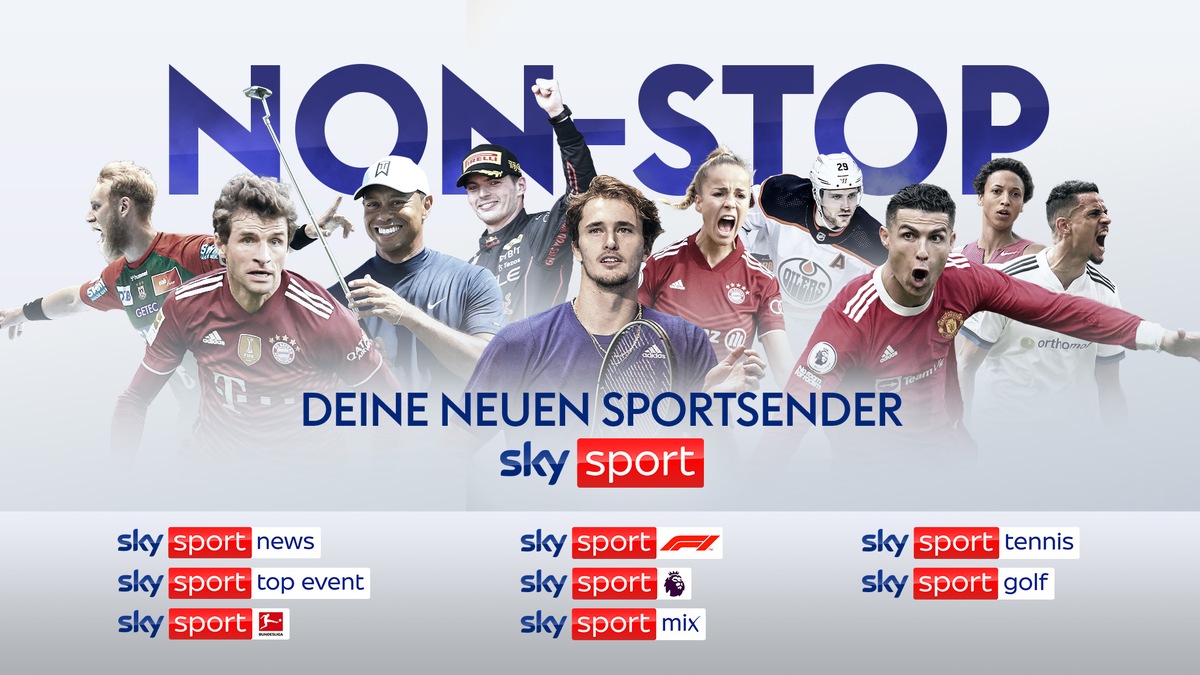 Sky Sport verbessert seine Programmstruktur und bringt neue 24-Stunden-Sportsender