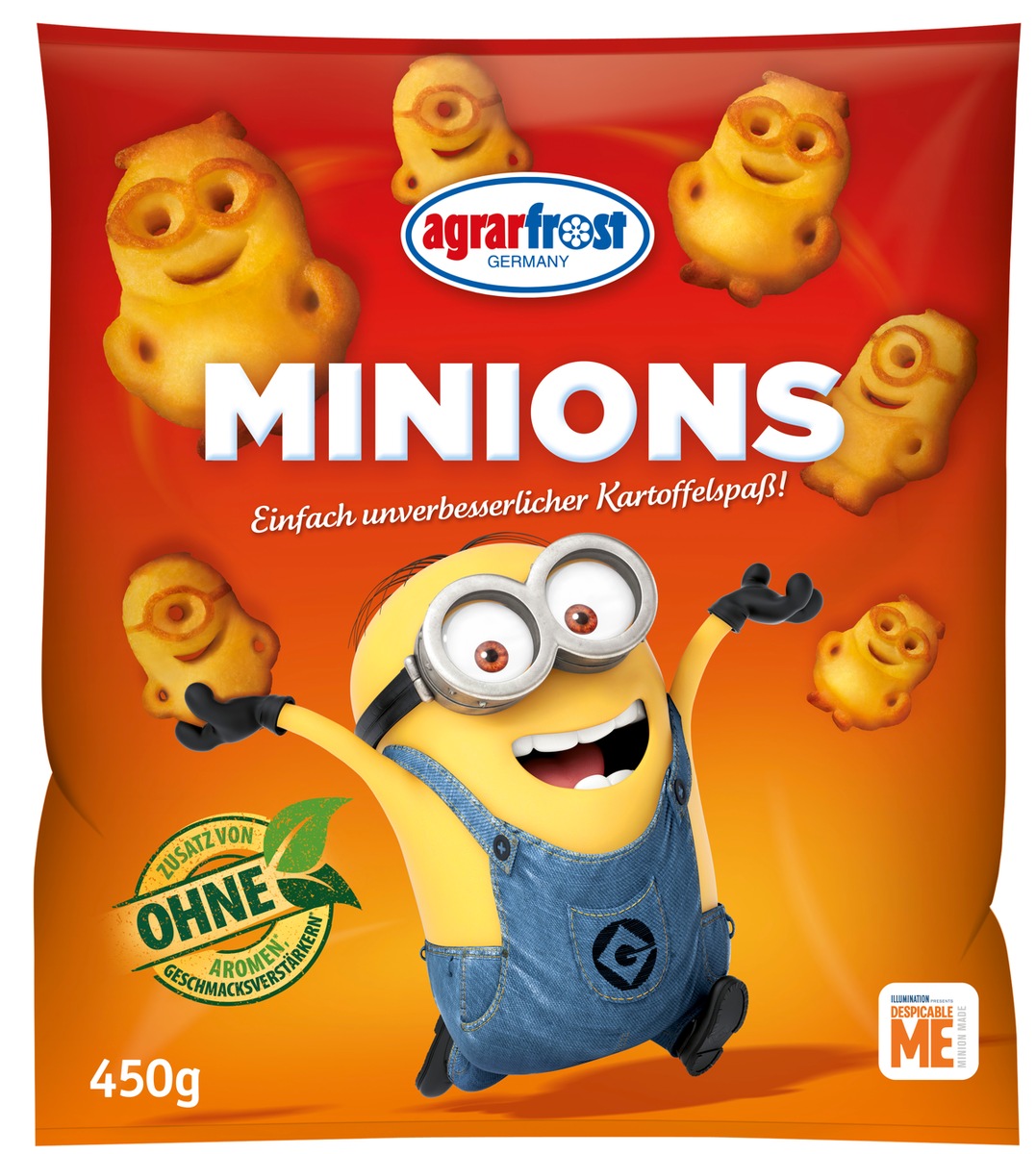 Agrarfrost MINIONS Kartoffel-Innovation erstmalig im 3D-Format / Agrarfrost bringt einfach unverbesserlichen Kartoffelspaß nach Hause