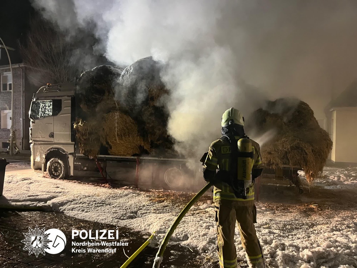 POL-WAF: Warendorf-Freckenhorst. Brand eines Lkw. Ergänzung zur Pressemitteilung vom 29.01.2024