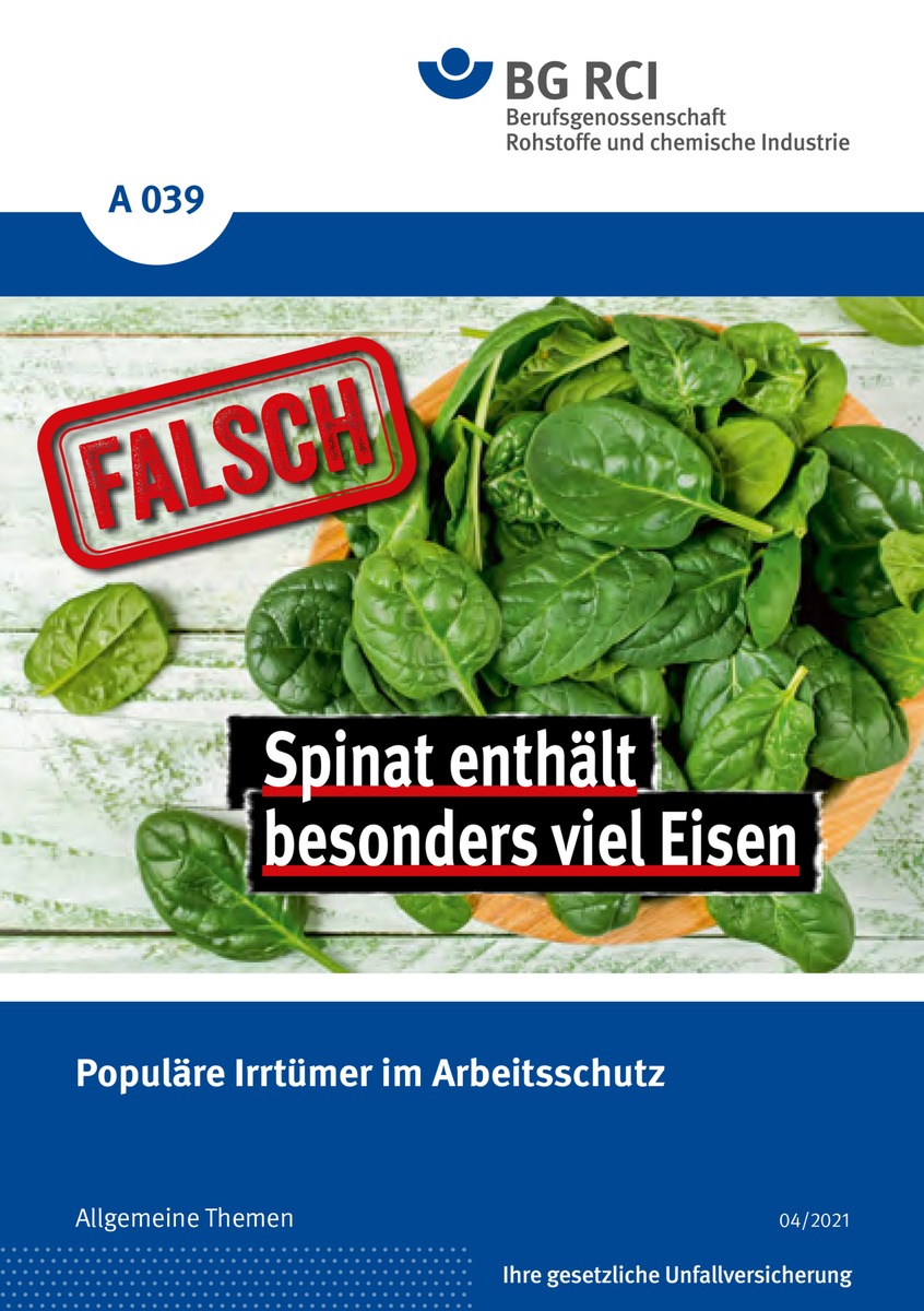 Gefahrstoffe erkennt man am Geruch: Populäre Irrtümer im Arbeitsschutz / Neues Merkblatt der Berufsgenossenschaft Rohstoffe und chemische Industrie (BG RCI) räumt mit weit verbreiteten Vorurteilen auf