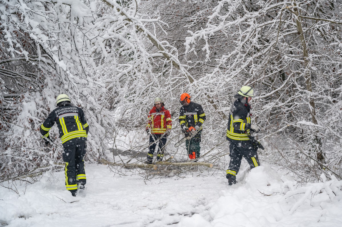 KFV Bodenseekreis: Schneefall am Bodensee verursacht hohe Anzahl an Feuerwehreinsätzen