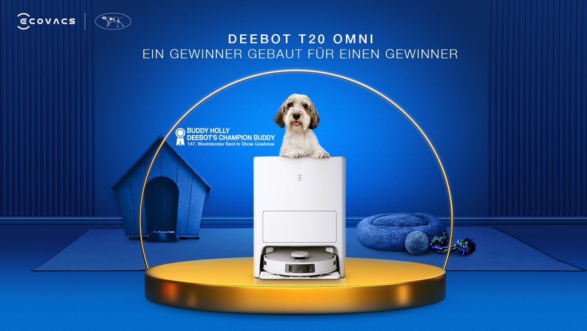 Gewinnerhund der Westminster Kennel Club Dog Show ist offizieller Markenpartner von ECOVACS ROBOTICS