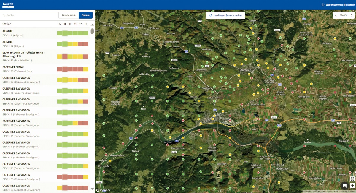 Digitales vine4cast Service schafft Planungssicherheit im Weinbau