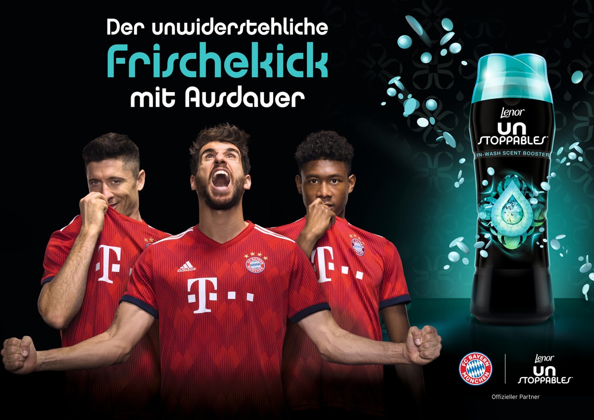 Lenor Unstoppables und FC Bayern München - eine unaufhaltsame Kooperation für den unwiderstehlichen Frischekick