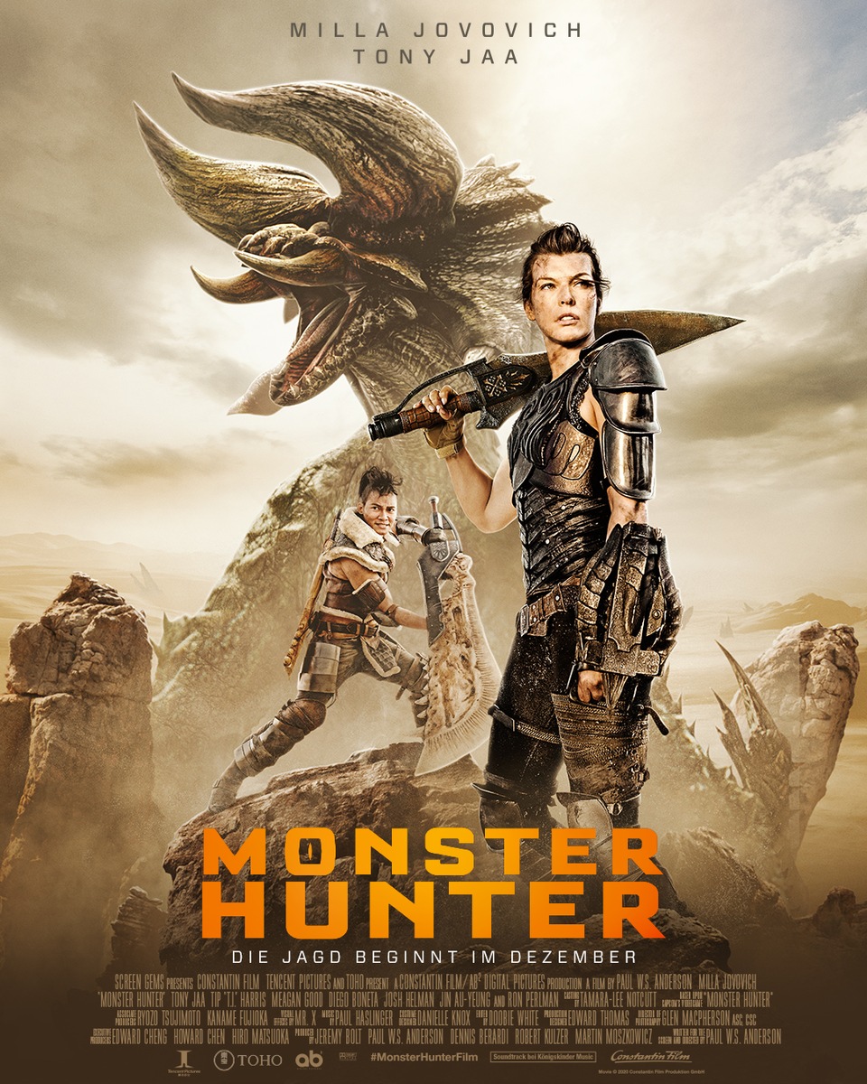 MONSTER HUNTER bringt die Kinos endlich wieder zum Beben! / Der Fantasy-Actionthriller ab 1. Juli 2021 im Kino