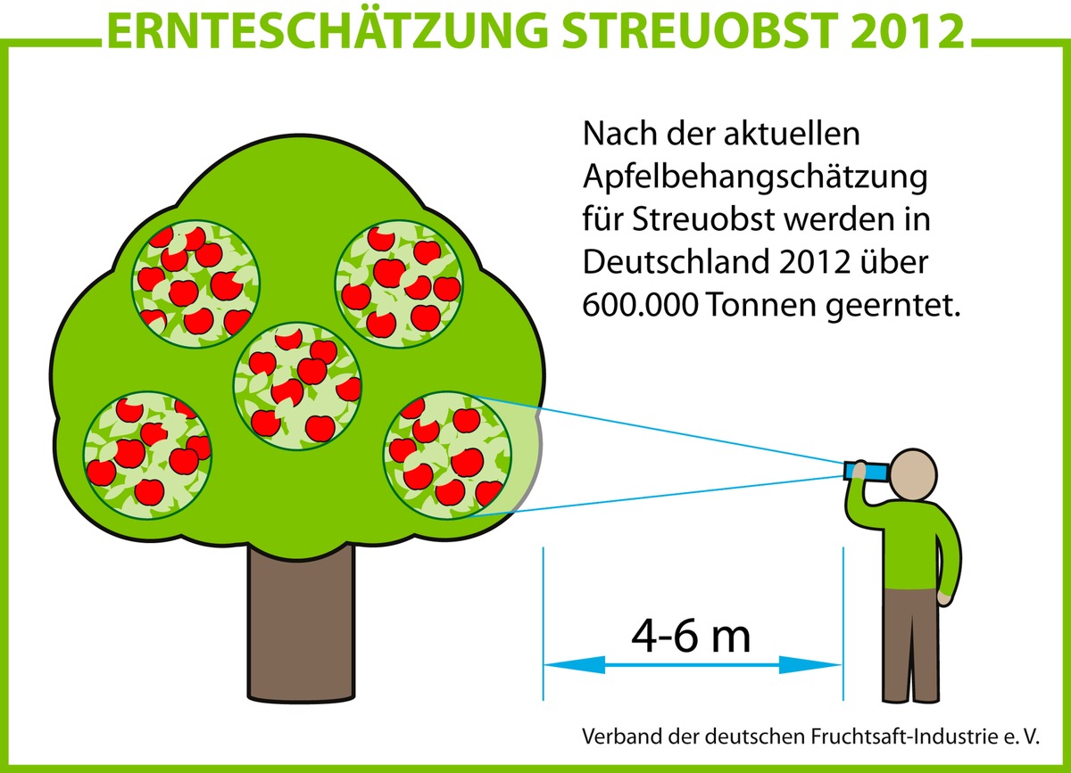 Ernteschätzung 2012: Über 600.000 Tonnen Streuobstäpfel erwartet Alternanz im Streuobst gebrochen (BILD)