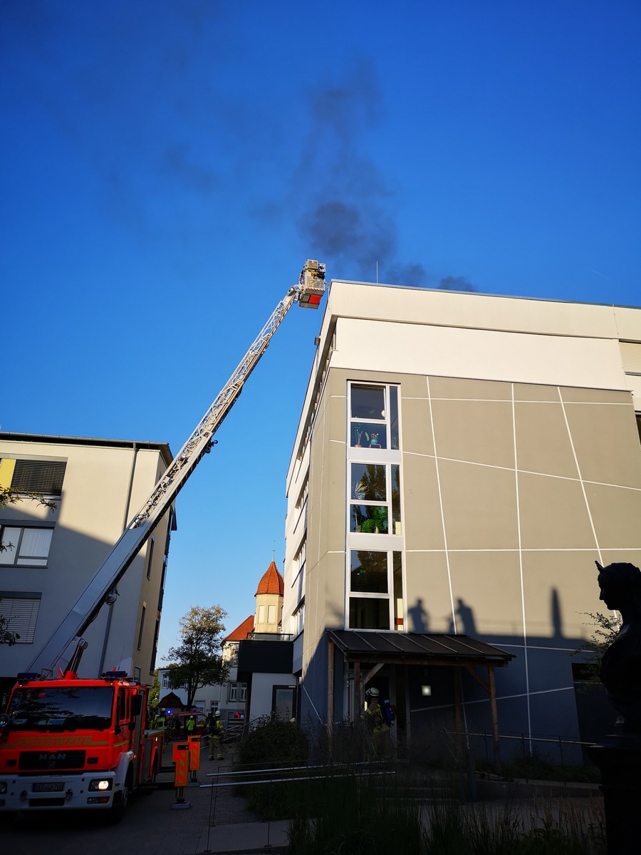 KFV Sigmaringen: Alarm zum Brand im Dachbereich eines Altenheims in Sigmaringen