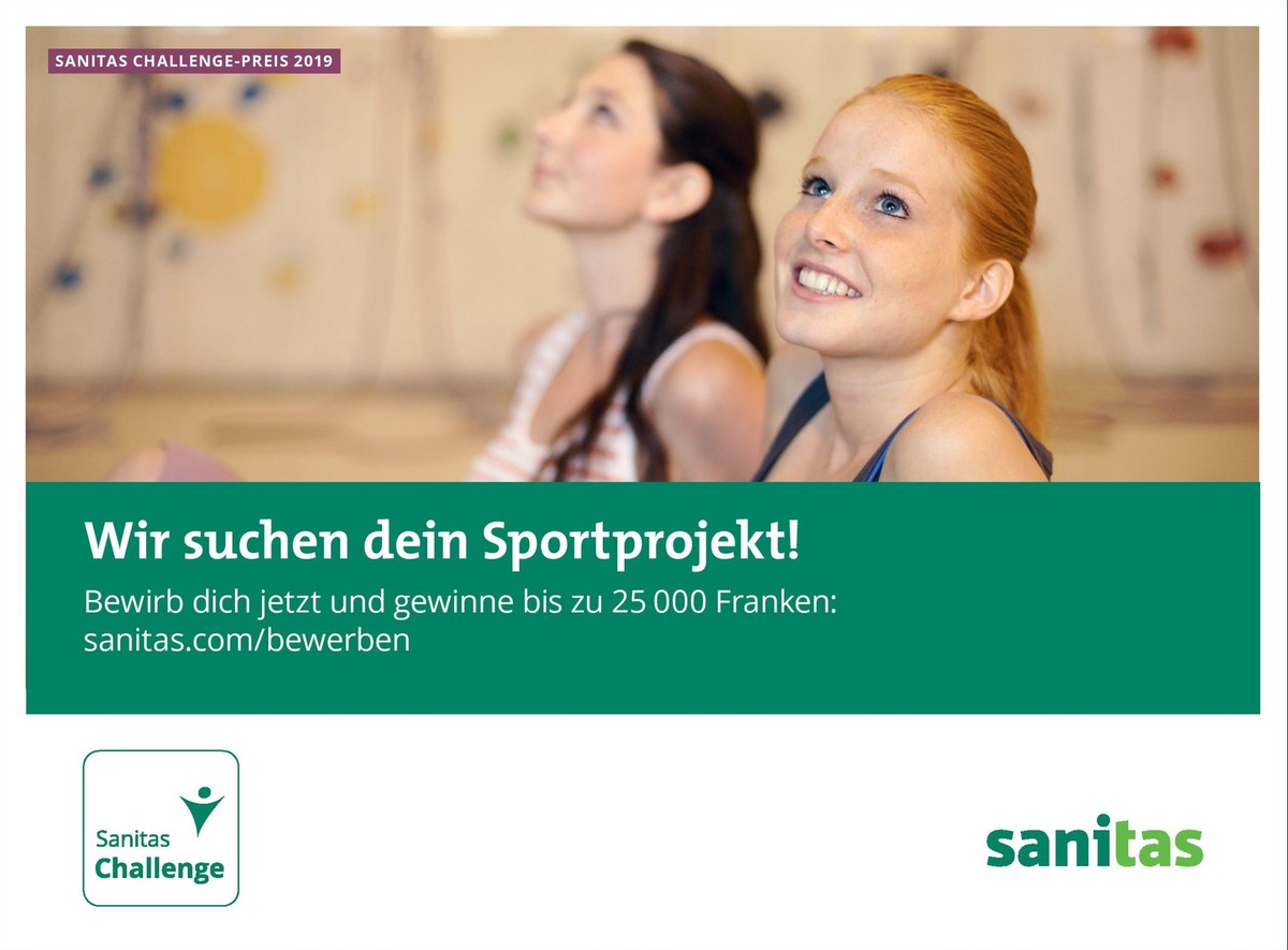 Förderpreis im Jugendbreitensport / Start Ausschreibung Sanitas Challenge-Preises 2019 erfolgt