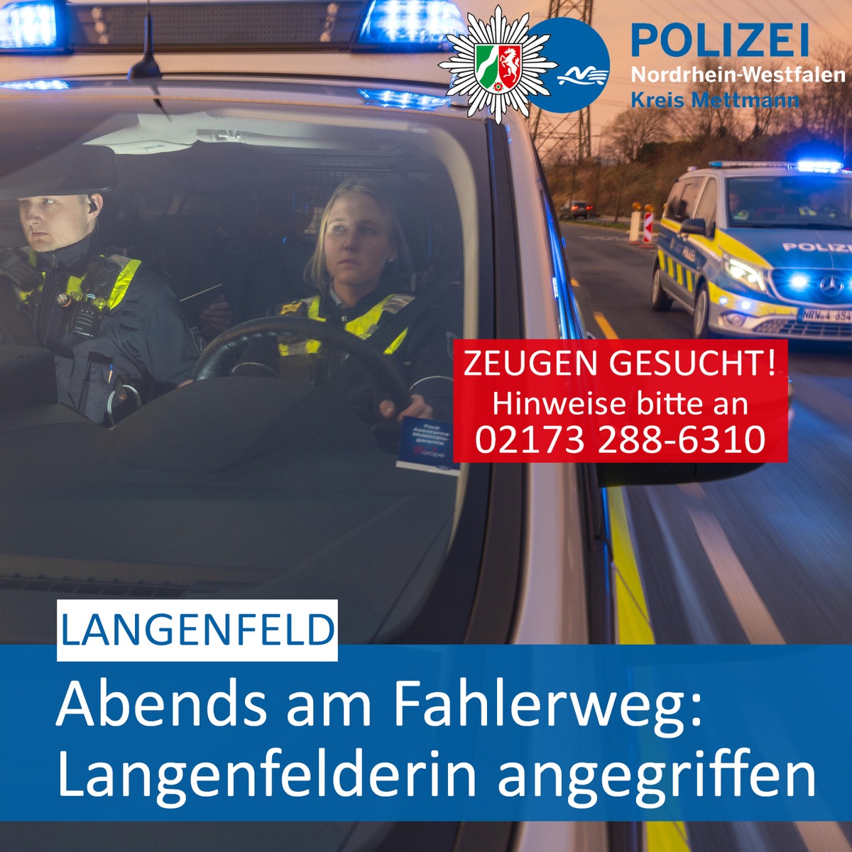 POL-ME: 22-Jährige angegriffen - Langenfeld - 2302061